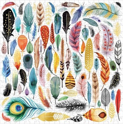 Puzzle (500 T.) Bunte Federn (Galison/Mudpuppy) NEU/OVP