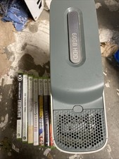 Microsoft Xbox 360 Original White 60 GB HDD 8 Games Lot Console Untested Parts