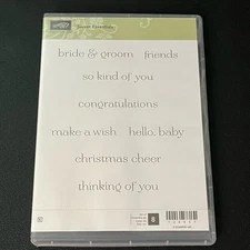 Stampin Up Sweet Essentials Stamp Set Of 8 Stamps Retired 126457