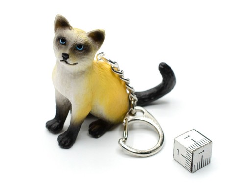 Siamese Cat Kitten Keychain Miniblings Charm Keyring Cat Kitty - Picture 2 of 4