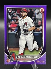2025 Bowman Adrian Del Castillo Purple Paper Base /250 Rookie RC DBacks #4