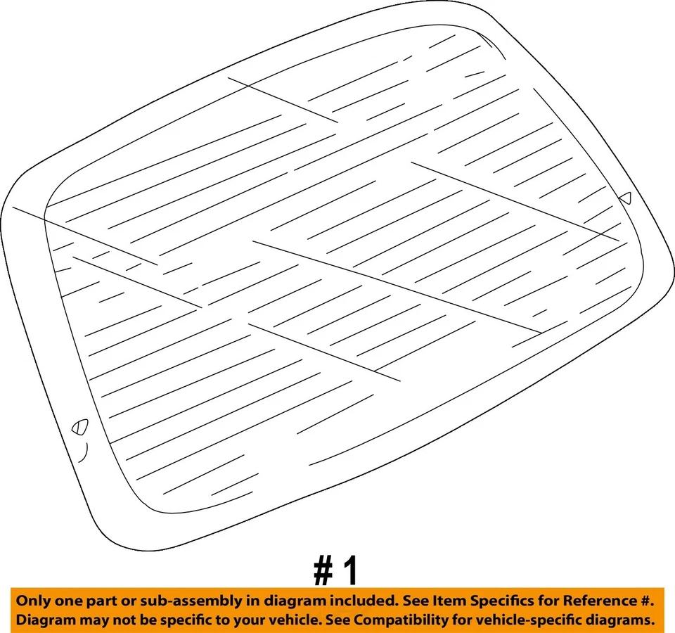 Used Rear Back Glass fits: 2004 Ford Freestar w/wiper privacy tint Rear Grade A Foto 4 de 4