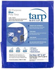 20x40 Ft Blue Heavy Duty Tarp Tear Resistant Waterproof All Purpose Coverage