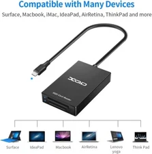 USB C XQD SD Card, Sony XQD Reader 2 in 1 Memory Card Reader 5Gpbs Super Speed