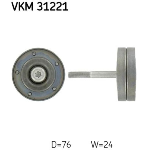 SKF Umlenk FüHrungsrolle Keilrippenriemen FüR VW Polo Fox Skoda Fabia II-image