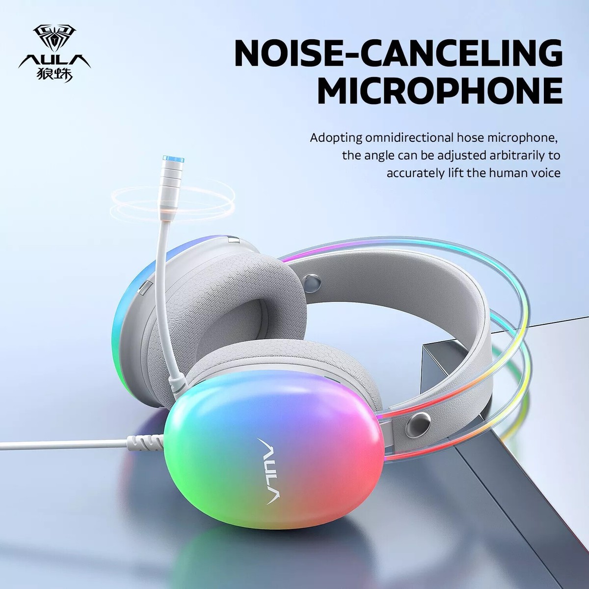 AULA S505 Professional Esports Gaming Headset Immersive Sound Dynamic  RGB