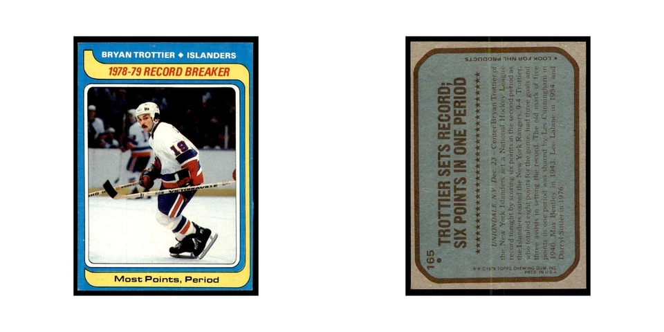 Bryan Trottier 1979 Topps #165 New York Islanders Hockey Card NM - Image 3 of 3