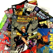 Birds of Prey 10 Mixed Title Comic Book Lot DC #1 Manhunt Black Canary Catwoman
