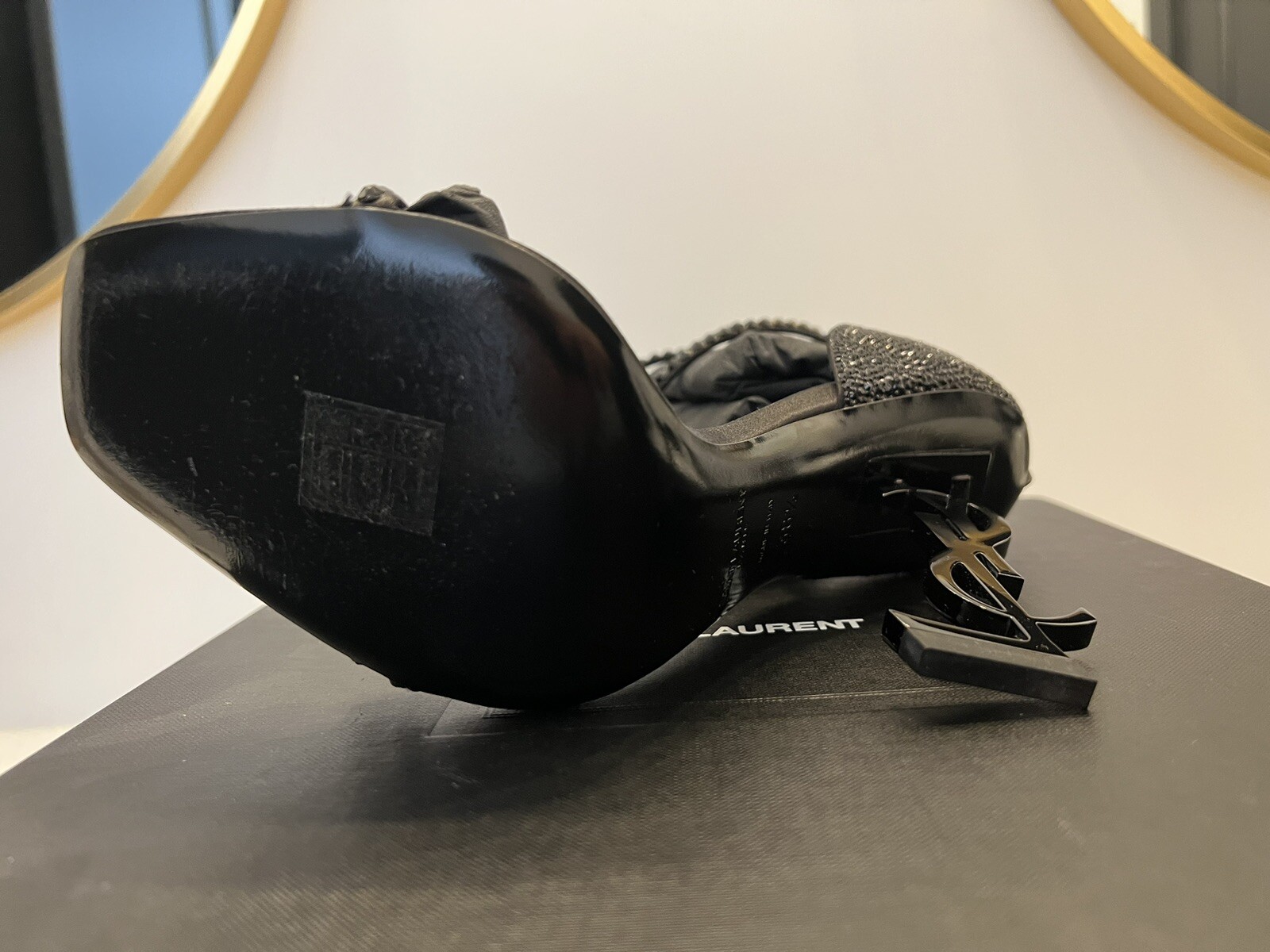 SAINT LAURENT YSL Opyum 110 Sandali Cristallo Abbelliti