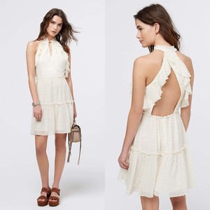 silk white mini dress