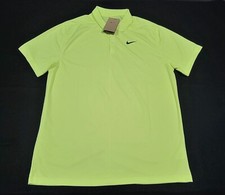 Nike Mens Dry-fit Golf Victory Polo Neon Yellow DQ4146-736