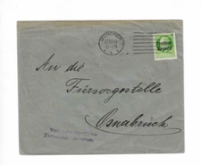 GERMANY (Bavaria) 1919 Cover sent from Munchen to Osnabruck