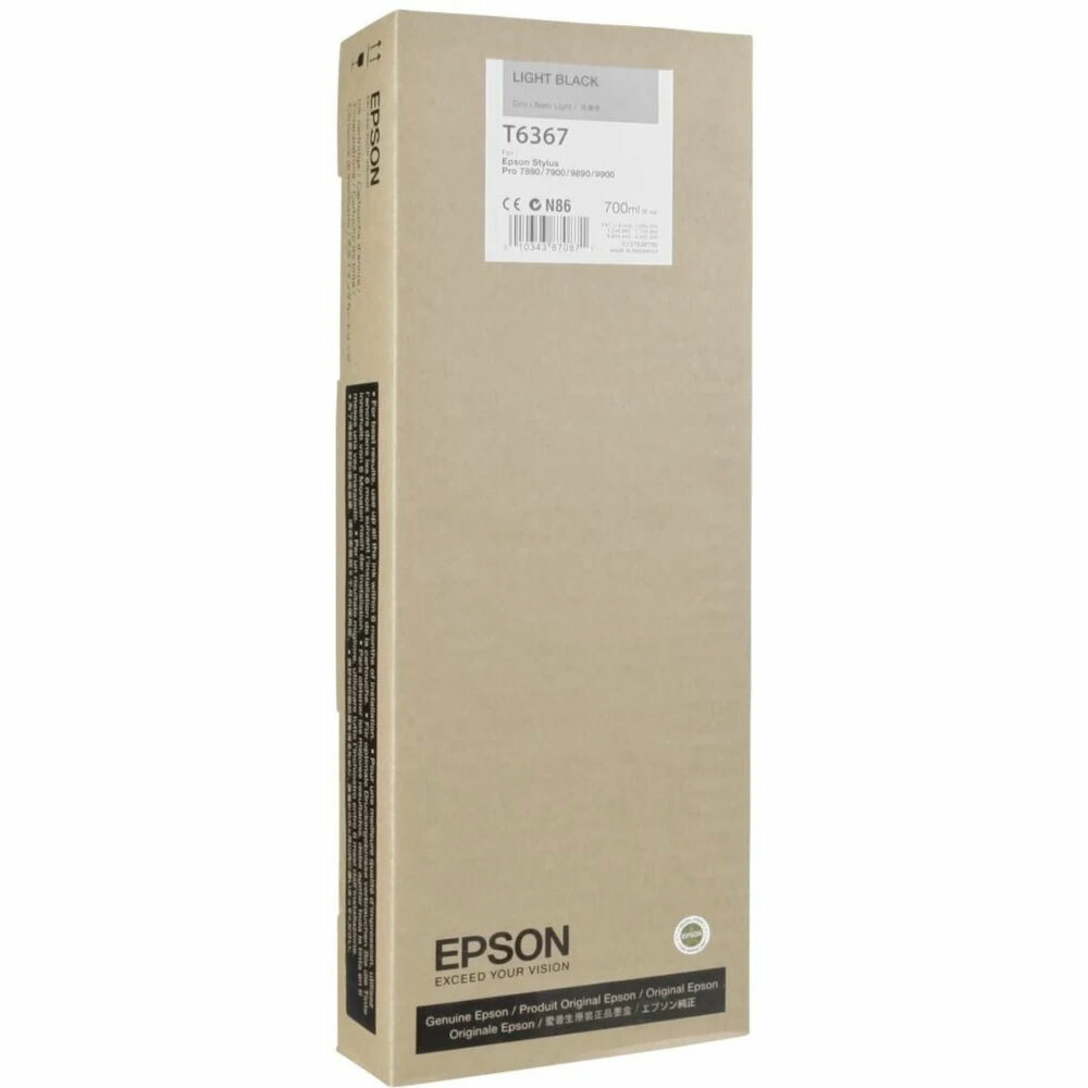 Genuine Epson T6367 Light Black Ink For Stylus Pro 9890 9900 7700 9700 genuine-epson-t6367-light-black-ink-for-stylus-pro-9890-9900-7700-9700
