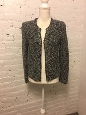 Iro boucle ring trim Chada jacket black white size 34