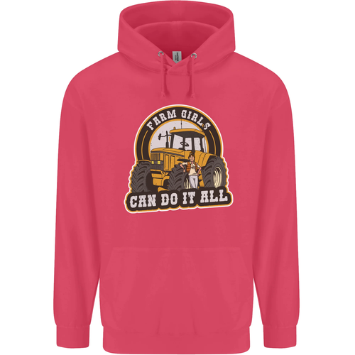 Farm Girls Can Do It All Funny Farming Childrens Kids Hoodie - Picture 33 of 64