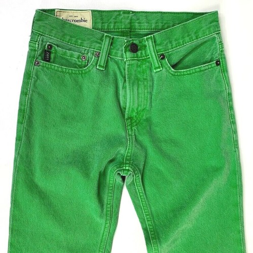 Abercrombie & Fitch AF Kids Skinny Jeans Green Size 14 Slim Fit School EUC A5208 - Picture 4 of 9