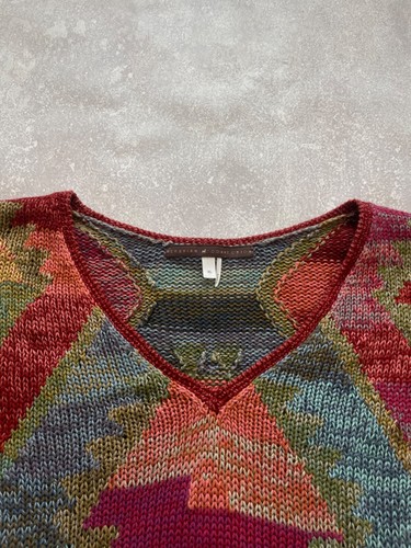 Peruvian Connection Pima Cotton Sweater Women’s XL Geometric Tribal Southwest - Picture 6 of 16