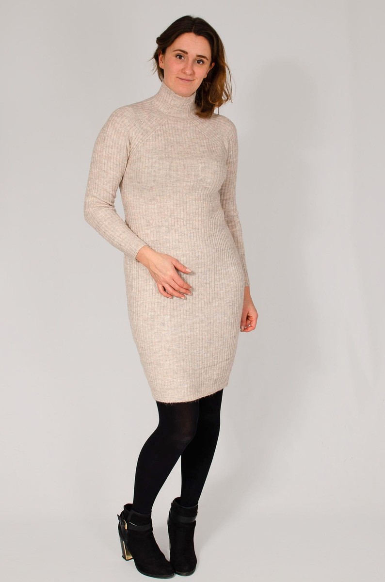 chinese dress ladies Barbour Cassandra Knitted Cotton Cashmere Ladies Roll Neck Dress