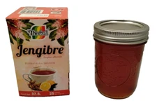 UN CUARTO DE MIEL  1 Packs TE DE JENGIBRE GINGER TEA 25  BAGS  MARCA THERBAL