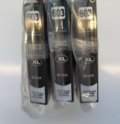3x Schwarz Druckerpatrone für Epson 603 XL WF2835 2850 2830 XP2100 xp3100 xp4100