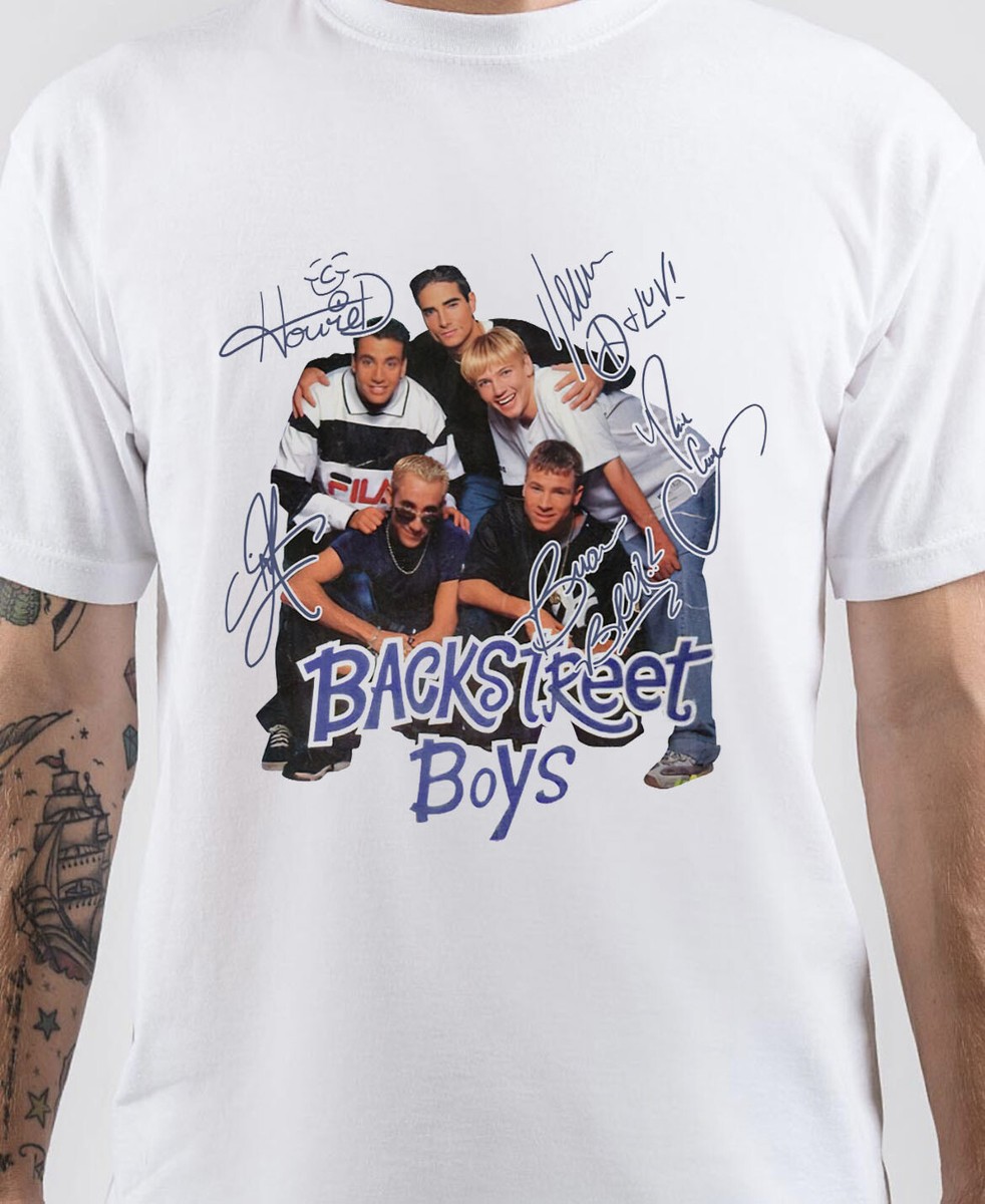 Vtg Backstreet Boys Band Signature Cotton Full Size Unisex