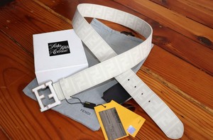 fendi zucca belt white