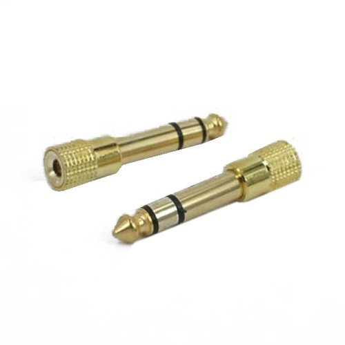 2 Pcs Audio Adapter 6.5mm Thicken Microphone Adapter Office Party Home