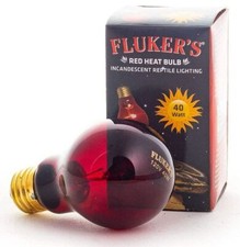Reptile, Flukers Red Heat Incandescent Bulb 40 Watt