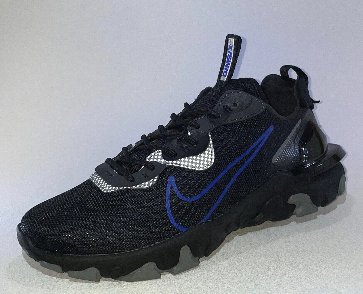 Nike REACT VISION Mens Black/Game Royal-Dk Smoke Grey DM9460-001 Sneakers