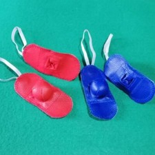 2 Pair Red, Blue Chicken Rooster Spur Leg PVC Safety Guard Flexible Protection