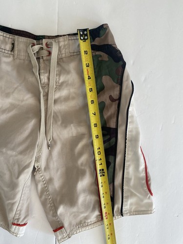 Quiksilver board shorts beige and green camouflage boys sz 24 - Picture 2 of 8