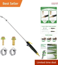 Heavy-Duty 29 Inch Sprayer Wand with 2 Hose Clamps & Adjustable Nozzle Features