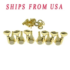 KAISH 3 Left 3 Right Guitar Locking Tuners Machine Heads Tuning Peg for LP/SG GD