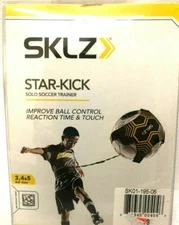 NIB SKLZ Star-Kick Solo Soccer Trainer - Black/Yellow BALL SIZED 3, 4, AND 5
