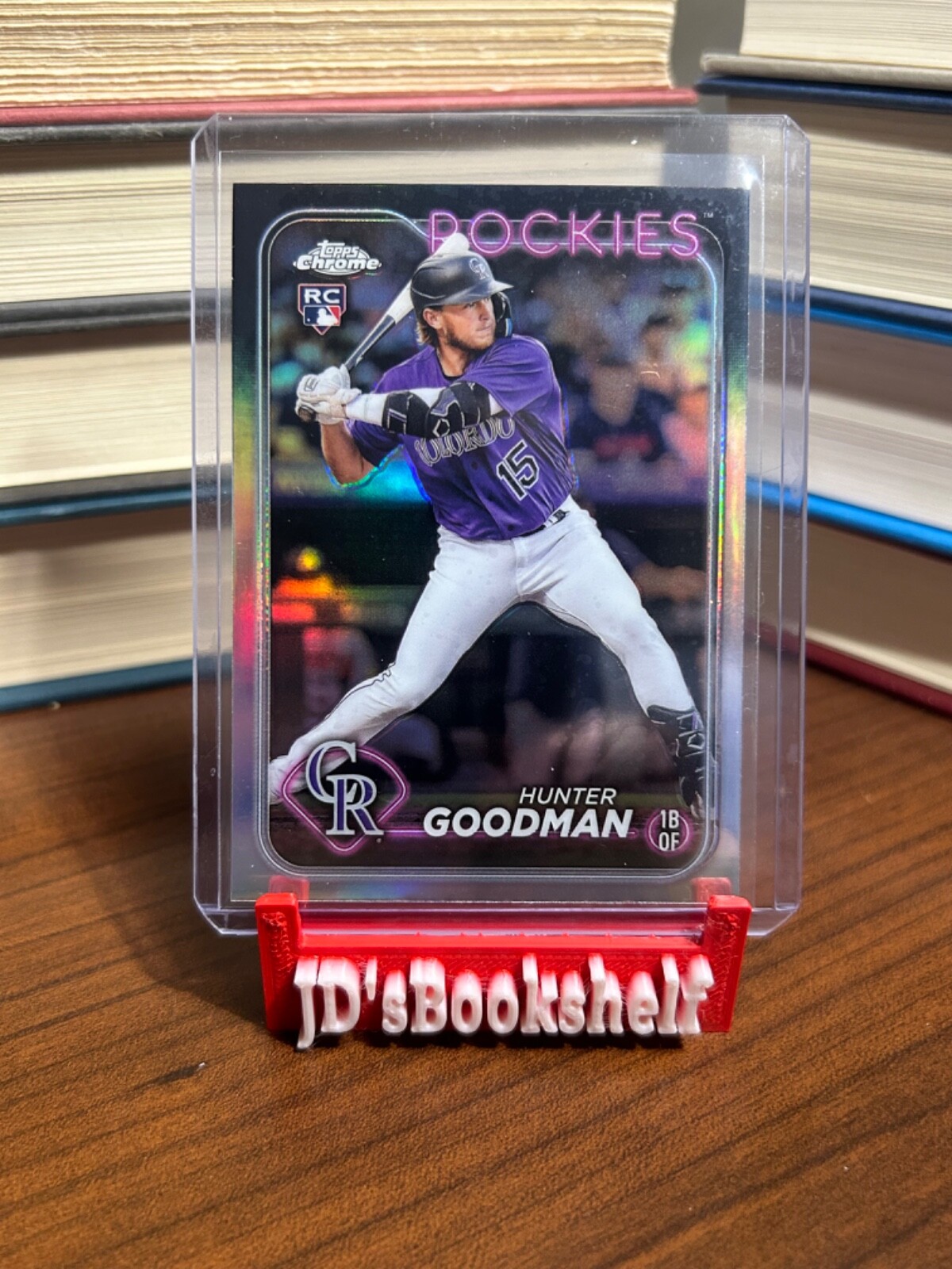 2024 TOPPS CHROME REFRACTOR HUNTER GOODMAN #99 ROOKIE 1B COLORADO ROCKIES