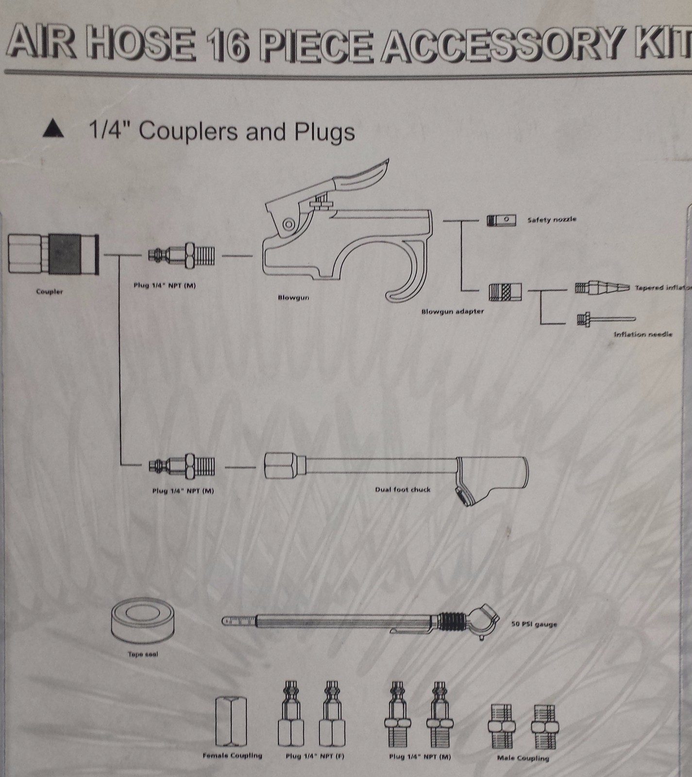 AIR HOSE ACCESSORY KIT (16 PC) Tractor Trailers, Big Rig Trucks eBay
