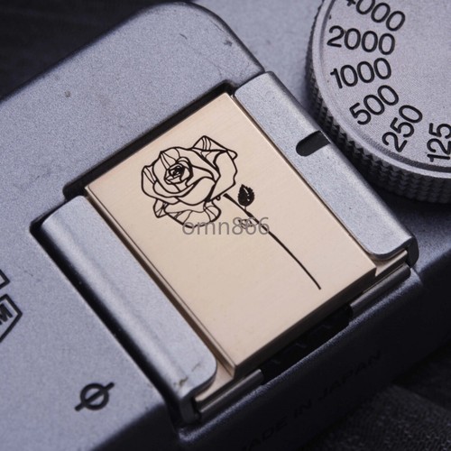 Brass Hot Boots Cover Scenery Rose Alpha Leaf for Canon Nikon Fuji Sony Leica - Picture 2 of 37
