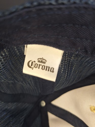 Gorra Corona beige y azul ajustable Snapback malla abrebotellas trasero - Imagen 5 de 6