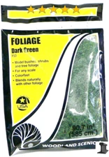 Woodland Scenics ~ Foliage ~ Bushes & Shrubs ~ Dark Green ~ Any Scale ~ F53