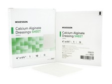 McKesson Calcium Alginate Dressing 4 X 4.75 Inch Rectangle Sterile Box of 10