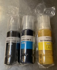 Sublimation Ink Replacement   Black, Cyan, Yellow