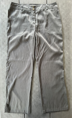 Chicos Gray Wide Leg Dress Pants Trousers Womens Size or 10