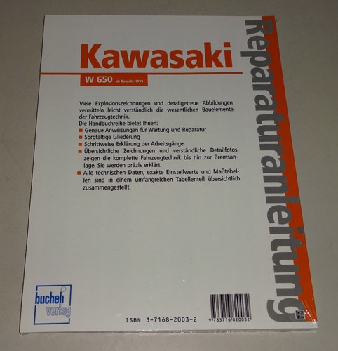 Manual De Reparación - Kawasaki W 650 - Años De Fabricación 1999 A 2006 - Imagen 2 de 2