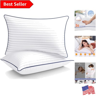 Premium Soft Down Alternative Pillows - Queen Size Set of 2 for Refreshing Sleep