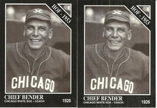 2 CARD 1991 CONLON CHIEF BENDER BASEBALL CARD LOT #20