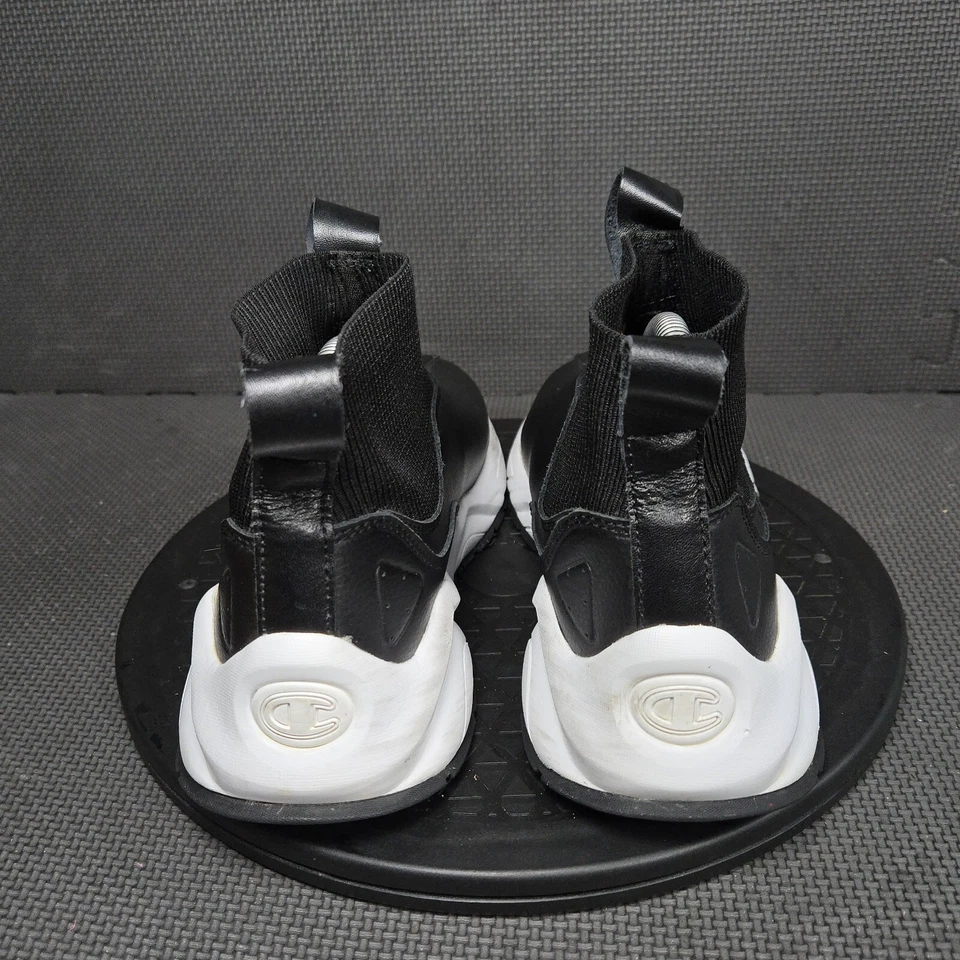 Champion ралли туфли женщин Sz 8,5 Вт черный белый кожаный поскользнуться на тренажеры кроссовок - Изображение 4 из 4
