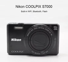 Nikon COOLPIX S7000 16MP 20X Optical Zoom Bluetooth WiFi Digital Camera w/ Flash