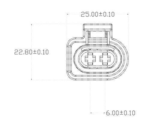 Connettore auto - AMP Tyco VAG 2-pin (FEMALE) 1J0973722, 1J0 973 722 audi vw man - Picture 2 of 4