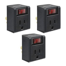 DEWENWILS 3 Pack Grounded Port Power Adapter ...