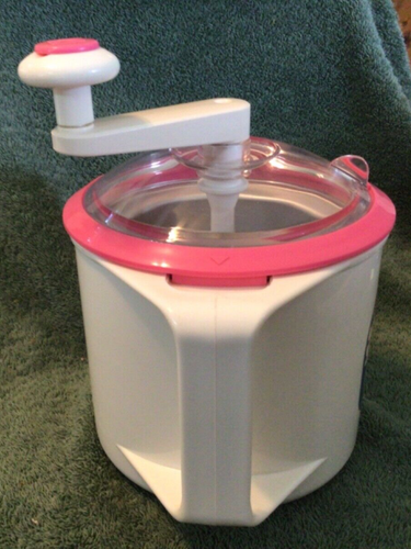 Vintage Pink Donvier 1 Pint Chillfast Manual Ice Cream Maker Made In Japan - Picture 3 of 13